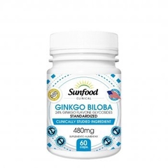 Ginkgo Biloba Sunfood 480Mg 60 Cápsulas