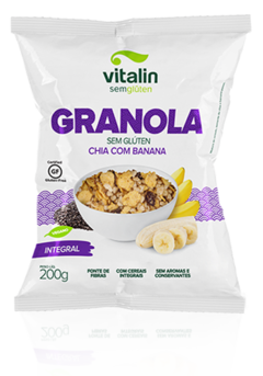 Granola Sem Glúten de Chia com Banana Vitalin 200G