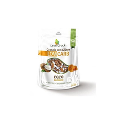 Granola Salgada Sem Glúten Low Carb de Côco e Damasco Leve Crock 200G