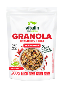 Granola de Cranberry e Goji Sem Glúten Vitalin 200G