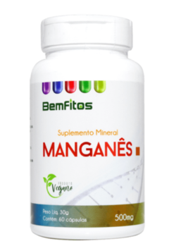 Manganês Bemfitos 500Mg 60 Cápsulas