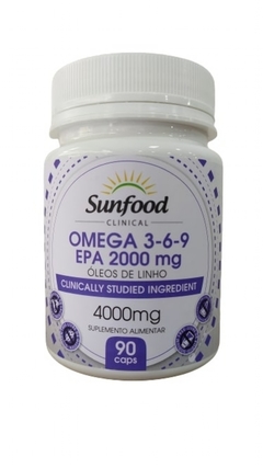 Ômega 3-6-9 Óleos de Linho EPA 2000Mg 60 Cápsulas Sunfood