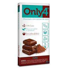 Chocolate Original com Açúcar de Côco 70% 80G Only4