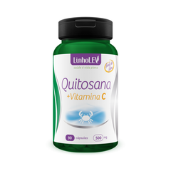 Quitosana + Vitamina C Linho Lev 500 Mg 90 Cápsulas