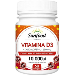 Vitamina D3 10.000ui Sunfood Clinical 60 Softgels