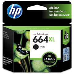 Cartucho De Tinta Hp 664xl Preto - F6v31ab