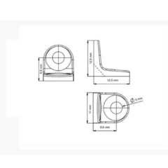 Cantoneira 2 Furos Aliviada Plastico Preto Leve C 200 - BIDU SHOP