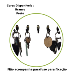 Gancho Para Porta Chaves Plastico Preto C 30 - BIDU SHOP