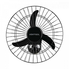 Ventilador de Parede Oscilante 50cm Bivolt AÇO Preto VENTISOL