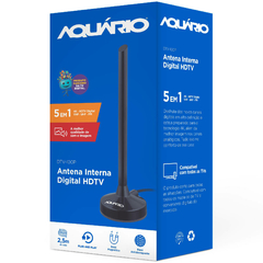 Antena Digital Hdtv Cabo Com 2,5 Metros Conector F Macho Vhf/uhf/fm/hdtv/4k Dtv-100p - loja online