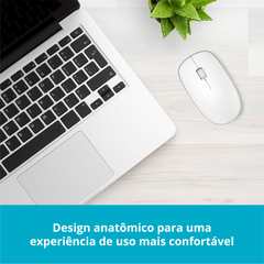 Imagem do Mouse Sem Fio 1300dpi Bluetooth Ra012 Branco