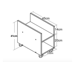 Suporte De Cpu Com Rodizio Preto Em Mdf - comprar online