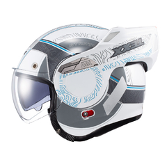 Capacete Texx Stratos 180 Topographic Branco E Azul 60 na internet