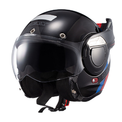 Capacete Texx Stratos 180 Journey Preto / Azul / Vermelho 56 na internet