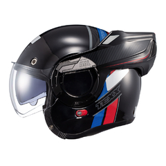 Capacete Texx Stratos 180 Journey Preto / Azul / Vermelho 56 na internet