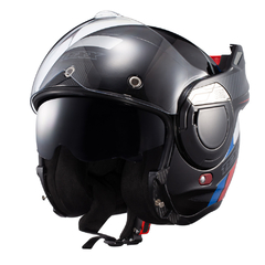 Capacete Texx Stratos 180 Journey Preto / Azul / Vermelho 60 - BIDU SHOP