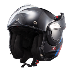 Capacete Texx Stratos 180 Journey Preto / Azul / Vermelho 60 - loja online