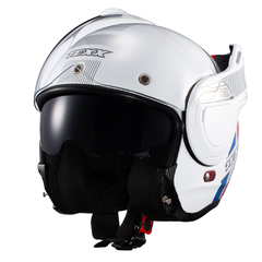 Capacete Texx Stratos 180 Journey Branco/ Azul / Vermelho 56 - loja online