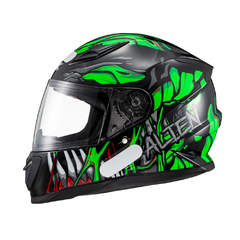 Capacete Texx Hawk - Alien Verde Preto 62 - loja online