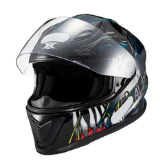 Capacete Texx Hawk - Alien Azul Preto 60 - comprar online