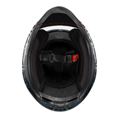 Imagem do Capacete Texx Hawk - Alien Azul Preto 62