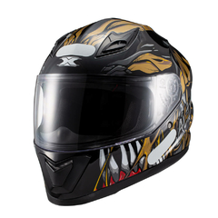 Capacete Texx Hawk - Alien Dourado Preto 56 na internet