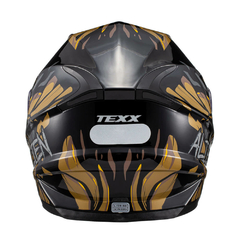 Capacete Texx Hawk - Alien Dourado Preto 56 - BIDU SHOP