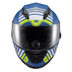 Capacete Texx Fechado Wing Grid Azul Verd Branc 56 - comprar online