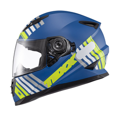 Capacete Texx Fechado Wing Grid Azul Verd Branc 56 na internet