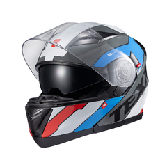 Capacete Texx Escamot Gladiator V3 Reisen Azul Verm Branc 56 - comprar online