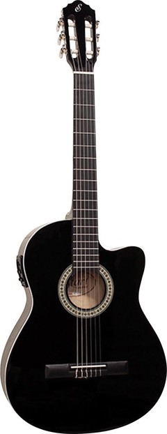 Violão Eletroacústico Flat Nylon Cutaway Nf-14 Ceq Bk Preto - comprar online