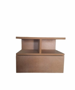 Mesa De Cabeceira Flutuante Gaveta Natural Em Mdf