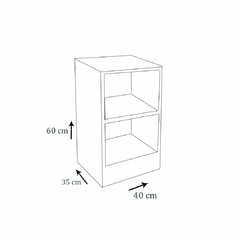 Mesa De Cabeceira Sem Gaveta Madeirado Em Mdf - BIDU SHOP