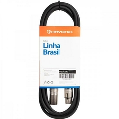 Cabo para Microfone Linha BRASIL XLR(F) X XLR(M) 1m Preto HAYONIK - comprar online