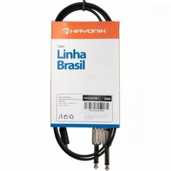 Cabo de Áudio Linha Brasil P2 Estéreo X 2 P10 Mono 1,5m Preto HAYONIK - comprar online