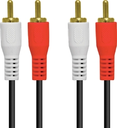 Cabo 2 Rca X 2 Rca 1.5 Metros Com Conectores Dourado - 2rca-15g - PC / 10