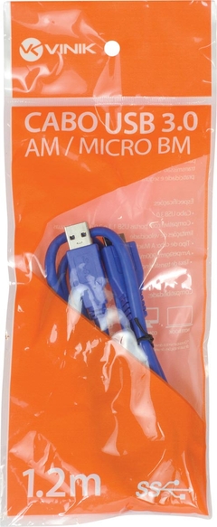 Cabo Para Hd Externo Usb 3.0 A Macho X Micro Usb B Macho 1.2 Metros U3ambmc-12 - comprar online