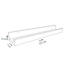 Prateleira Esmalteria Simples 25 Cm Branco Em Mdf na internet