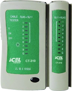 Testador De Cabo Lan Rj11, Rj12 E Rj45 Ct-310