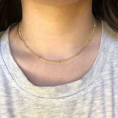 Choker Com Bolinhas Folheado Em Ouro 18k - comprar online