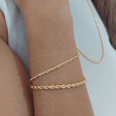 Pulseira Cordão Baiano 3,0 Folheado Em Ouro 18k - comprar online