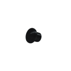 Puxador Bolinha Plastico Preto C 10 Pc