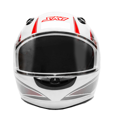 Capacete Sky Apolo Branco C/ Transfer Chumbo C/ Vermelho 58 na internet