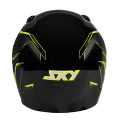 Capacete Sky Gamma Preto Brilho Transf Verde/amarelo 58 na internet