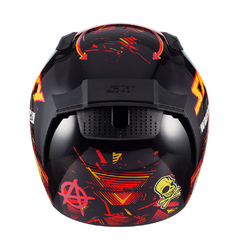 Capacete Sky Two Chaos Preto Fosco Transf Laranja 58 na internet