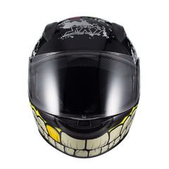 Capacete Sky Two Zombie Preto Fosco Transf Verde 56 - comprar online