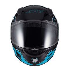 Capacete Sky Two Sorah Preto Fosco Transf Azul 58 - comprar online