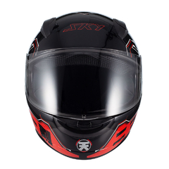 Capacete Sky Two Sorah Preto Brilho Transf Vermelho 56 - comprar online