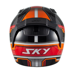 Capacete Sky Two Legends Preto Fosco Transf Laranja 58 - comprar online