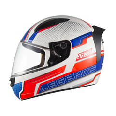 Capacete Sky Two Legends Branco Fosco Transf Vermelho 56 - BIDU SHOP